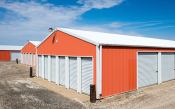 Exterior of storage units